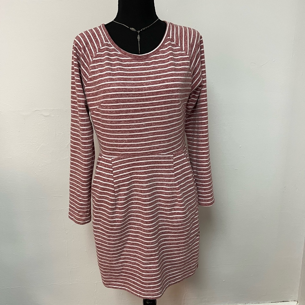 Ya Los Angeles red striped dress size L